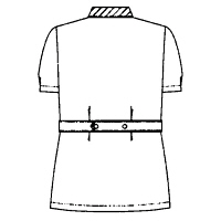 KAZEN レディスジャケット半袖 （ナースジャケット） 医療白衣 サックスブルー（水色） 3L 279-21（直送品）