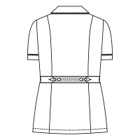 KAZEN レディスジャケット半袖 （ナースジャケット） 医療白衣 ホワイト×ホワイト L 100-20（直送品）