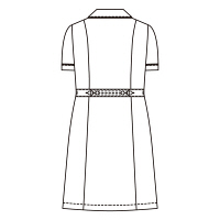 KAZEN ワンピース半袖 （ナースワンピース） 医療白衣 ホワイト×ネイビー S 020-28（直送品）