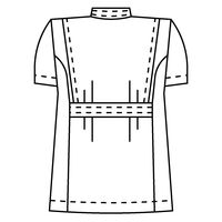 KAZEN メンズ医務衣（ケーシー） 半袖 ホワイト M AKL132-30　白衣