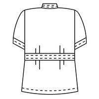 KAZEN レディス医務衣（ケーシー） 半袖 ホワイト LL AKL360-30　白衣