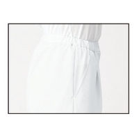 KAZEN レディススラックス ホワイト L AKL193-40　白衣