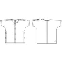 ナガイレーベン 鍼灸上衣 ブルー L *SG-304 1枚