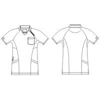 ナガイレーベン PRO-FUNCTION ニットシャツ（男女兼用） 介護ユニフォーム アクア L CX-3112