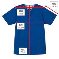 ナガイレーベン 男女兼用スクラブ Rブルー L LBL-4372 1枚　スクラブ