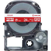 テプラ TEPRA PRO【純正】テープ ビビッドカラー 幅24mm  赤ラベル(白文字) SD24R 1個 キングジム