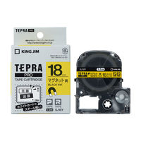 テプラ TEPRA PRO【純正】テープ マグネットテープ 幅18mm 黄ラベル(黒文字) SJ18Y 1個 キングジム