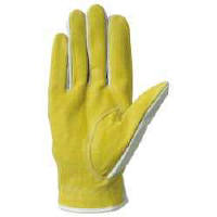 シモン（Simon） 牛本革手袋セラミック粒子入りSY-101白・黄L寸 SY101L 1双（直送品）