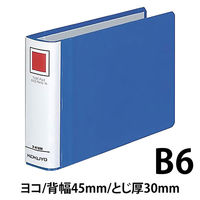 コクヨ　チューブファイル　エコツインR　B6ヨコ　とじ厚30mm　青　両開きパイプ式ファイル　フ-RT638B　1冊