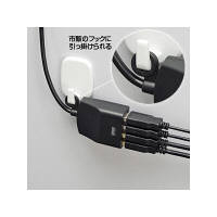 サンワサプライ 延長用4ポートUSB2.0ハブ（ブラック） USB-HEX415BK（直送品）