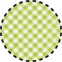 テンダイ 食事介護用エプロン ギンガムチェック グリーン 720083 1セット(5枚:1枚×5)