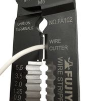 万能電工ペンチ 220mm 裸端子用 FA102 フジ矢（直送品）