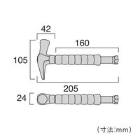 フジ矢 電工貫通ポケットダクターハンマー HT17P-205D 1個