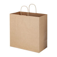丸紐 クラフト紙手提袋ベーシック 440×430×210 茶 1袋（50枚入）  オリジナル