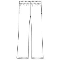 フォーク ブーツカットパンツ ダークネイビー L 6005SC-17-L 1枚　スクラブ