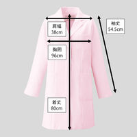 フォーク 女子ハーフコート ピンク S 2520-3-S 1枚　白衣　ドクターコート　レディース（直送品）