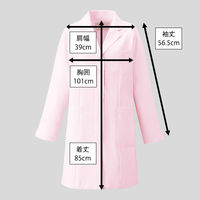 フォーク 女子ハーフコート ピンク M 2520-3-M 1枚　白衣　ドクターコート　レディース（直送品）