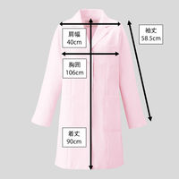 フォーク 女子ハーフコート ピンク L 2520-3-L 1枚　白衣　ドクターコート　レディース（直送品）