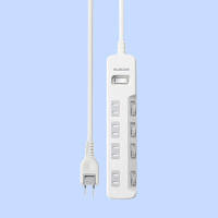 エレコム 雷ガードタップ 一括＆個別スイッチ付 5m T- 5＜m＞ T-K05-2450WH 1個