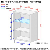 ARAN WORLD　EIDOS（エイドス）　TR収納ミドルタイプ　A4　3段　引違い　木製扉　ダークブラウン　1台（2梱包）（取寄品）
