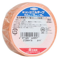 【ビニールテープ】 ミリオン 電気絶縁用ビニルテープ 橙 幅19mm×長さ10m 共和 1巻
