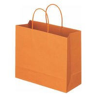 レザートーン手提袋　丸紐　マンダリン　L　1セット（50枚：10枚入×5袋）　スーパーバッグ  オリジナル