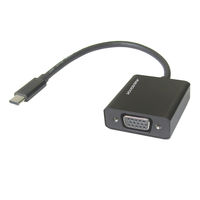 Vodaview　USB (TypeC)→VGA（RGB）変換アダプタ　約0.15m　ブラック　VV-USCVGA-B-DO
