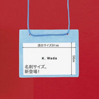 イベント 名札 名刺サイズ 不織布タイプ 青 300組 ソニック