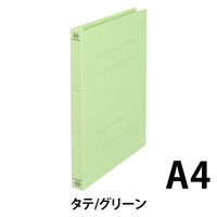 プラス　フラットファイル厚とじ　A4タテ　100冊　グリーン　No.021NW　樹脂製とじ具