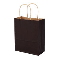 手提げ紙袋　丸紐　ベーシックカラー　こげ茶　SS　1セット（900枚）　スーパーバッグ  オリジナル