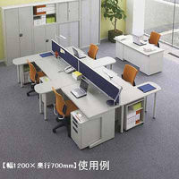 プラス 組立式スチールOAデスクシステム 平机 引出し付き エルグレー 幅1000×奥行800×高さ700mm RY-108H LGY 1台（2梱包）（取寄品）