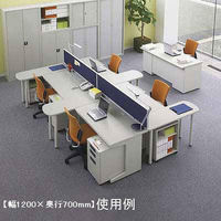 プラス 組立式スチールOAデスクシステム 平机 引出し付き エルグレー 幅1400×奥行800×高さ700mm RY-148H LGY 1台（2梱包）（取寄品）