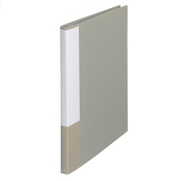 プラス　スーパーエコノミークリアーファイル　A4タテ　20ポケット　グレー　固定式　10冊　FC-122EL　88420