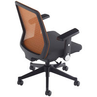 コイズミファニテック エルゴノミックチェア JG改 オフィスチェア 背メッシュ座ファブリック 肘付 オレンジ JG-41485OR 脚幅655mm 事務椅子