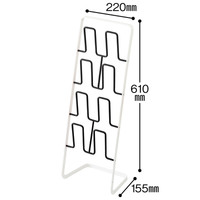 【アウトレット】山崎実業 スリムスリッパラック 4足用 ブラック 1台