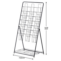 アール・エフ・ヤマカワ パンフレットラック A4 3列 ブラック 1台