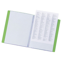 リヒトラブ リクエスト クリヤーブック A4タテ 20ポケット 黄緑 G3201-6 業務用パック 1箱（10冊入）