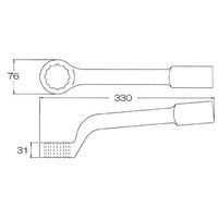 エスコ 2” 打撃めがねレンチ(オフセット型) EA613GE-15 1個(1丁)（直送品）
