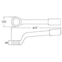 エスコ 2・7/8” 打撃めがねレンチ(オフセット型) EA613GE-25 1個(1丁)（直送品）