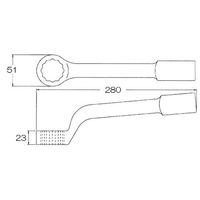 エスコ 1・5/16” 打撃めがねレンチ(オフセット型) EA613GE-6 1個(1丁)（直送品）
