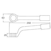 エスコ 1・1/2” 打撃めがねレンチ(オフセット型) EA613GE-8 1個(1丁)（直送品）