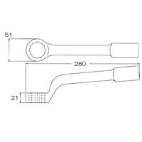 エスコ 1・3/16” 打撃めがねレンチ(オフセット型) EA613GE-4 1個(1丁)（直送品）
