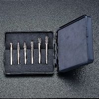 エスコ 6本組 超硬カッター(6mm軸) EA819XF 1組（直送品）