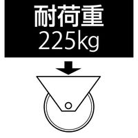 エスコ 160mm キャスター(自在金具・前輪ブレーキ付) EA986GC-160 1個（直送品）