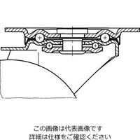 エスコ 160mm キャスター(自在金具) EA986HB-160 1個（直送品）