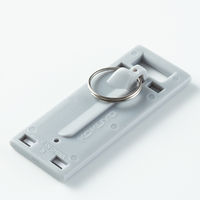 コクヨ キーホルダー名札<KEYSYS> グレー 4本入 ナフ-S230M 1セット(40個:4個入×10パック)