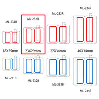 ニチバン マイタック ラミネートインデックス 中 手書き用（29×23mm） 赤 ML-232R 1箱（1200片：120片入×10袋）