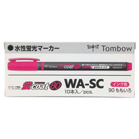 トンボ鉛筆【蛍コート80】蛍光マーカー/蛍光ペン　シングルタイプ　桃色ももいろ　1箱（10本入）