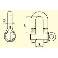 エスコ 35.0ton 強力型シャックル EA638NA-15 1個（直送品）