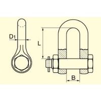 エスコ 12.0ton 強力型シャックル EA638NC-11 1個（直送品）